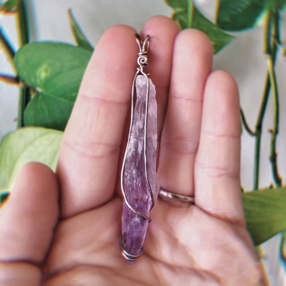 Amethyst Scepter Point Pendant - Picture 2 of 3